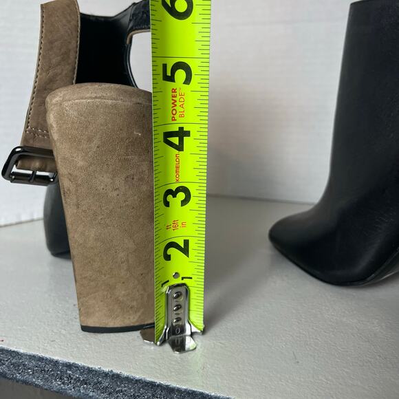 Schutz Quesadilha Yucca Slingback Heels Size 8.5 Black Leather Block Heel - Picture 13 of 16